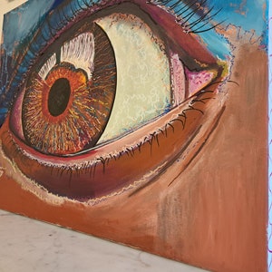 THE EYE Acrylic Painting, Art Collection, Wall Decor, Gift, Vision. Spiritual,