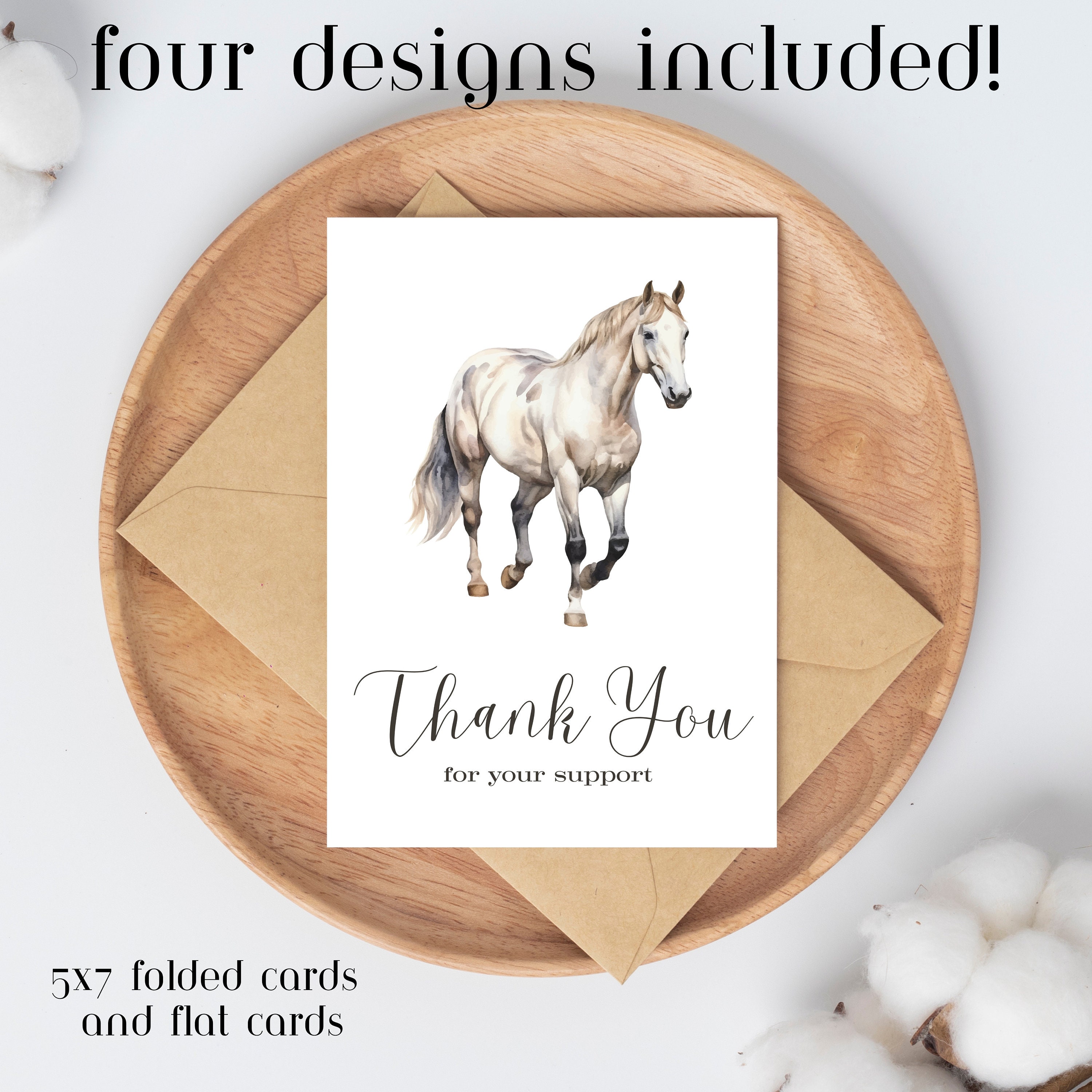 printable horse thank you cards perfect for the 4-h fair horse