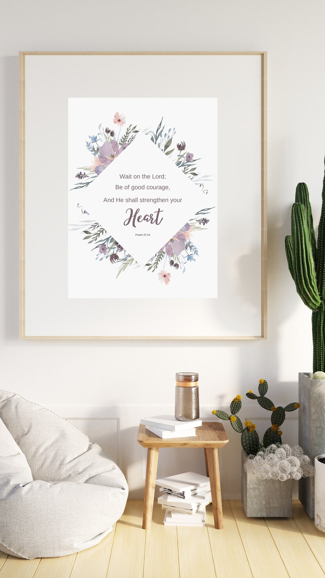 Psalm 27 Bible Verse Printable Sign DIGITAL Download Trust Christian ...