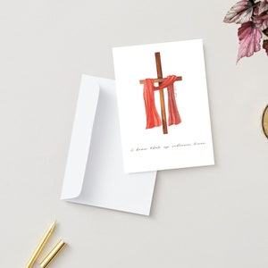 Je sais que mon Rédempteur vit une carte de voeux religieuse Téléchargement instantané Cadeau de Pâques Cartes de Pâques chrétiennes Aquarelle de Pâques en téléchargement numérique
