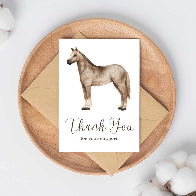 Printable Horse Thank You Cards Perfect for the 4-H Fair Horse Shows or ...