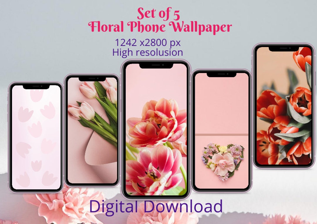 Flower Phone Wallpaper Packtulips Phone Home Screendigital 