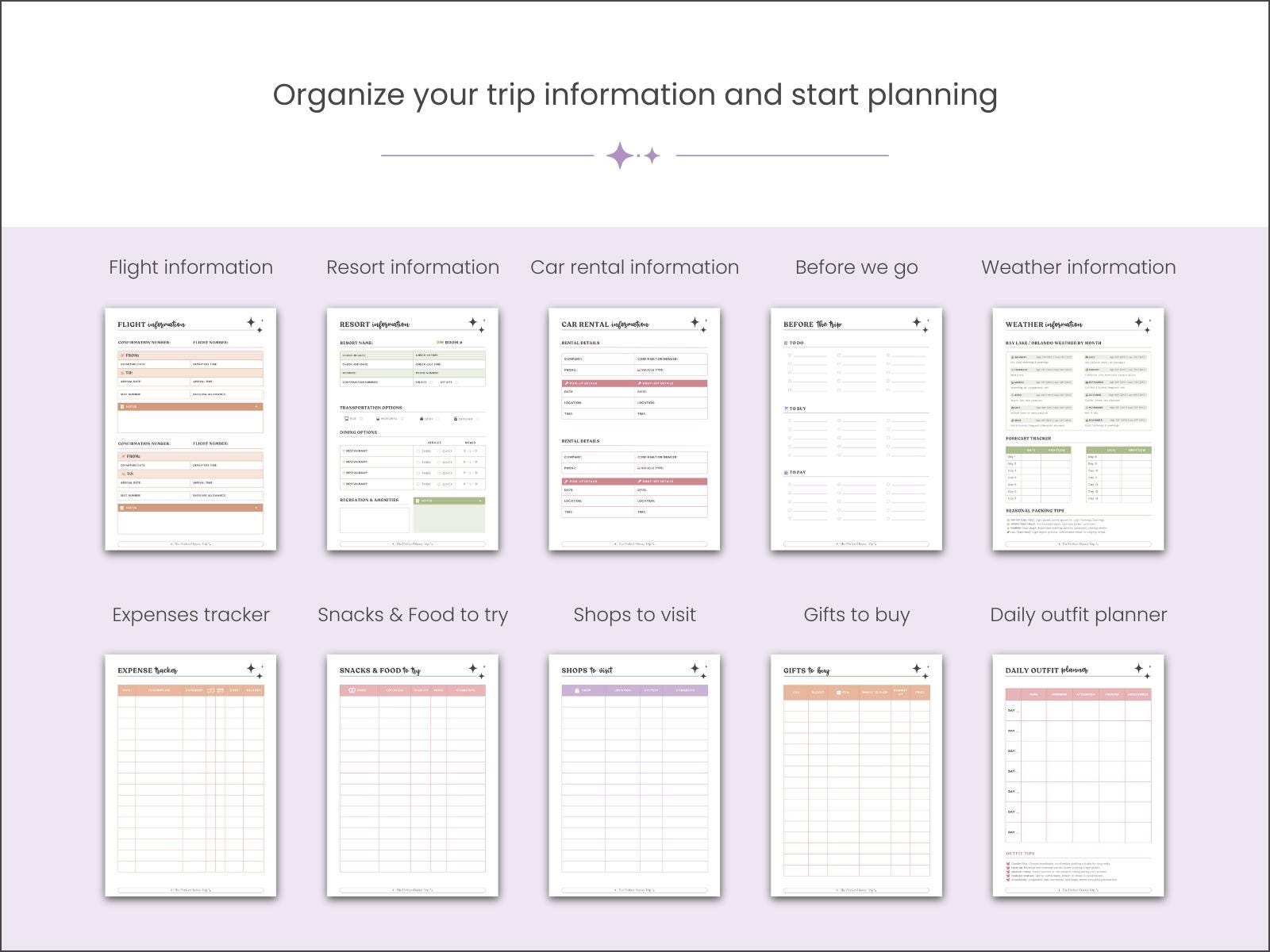 ULTIMATE Disney World Vacation Planner | 60+ Page Digital PDF | Full ...