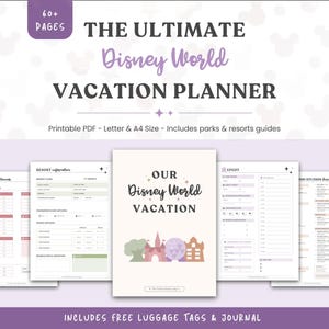 ULTIMATE Disney World Vacation Planner | 60+ Page Digital PDF | Full Planner with Guides | A4 + US Letter Included