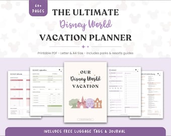 Guide ultime pour vos vacances à Disney World | Plus de 60 pages au format PDF | Agenda complet avec guides | Formats A4 et Lettre US inclus