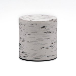Japanese Chazutsu - 江東堂 Kotodo - White Birch Washi Wrapped Metal Tea Canister - 100g