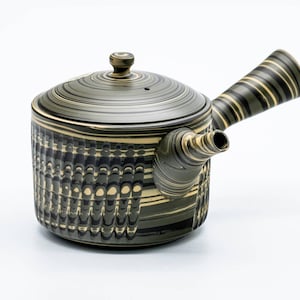 Japanese Kyusu - 陶仙窯 Tosen Kiln - Nerikomi Tokoname-yaki Ceramic Marbled Teapot - 280ml