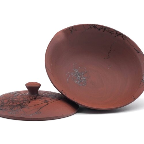 Japanese Shiboridashi - 白山 Hakusan - Mogake Red Shudei Tokoname-yaki shops Teapot - 50ml