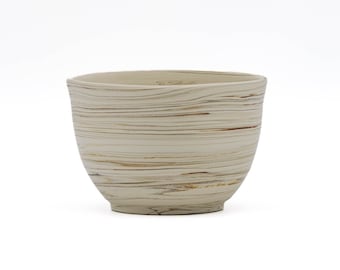 Japanese Teacup - 堀田 拓見 Takumi Hotta - 憲児陶苑 Kenji Kiln - White Yellow Nerikomi Tokoname-yaki Yunomi - 110ml
