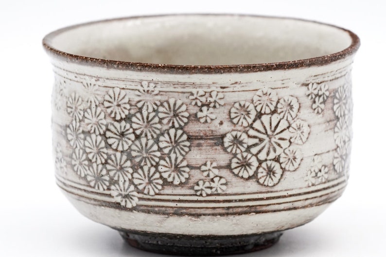 Floral Kohiki Mishima Yunomi