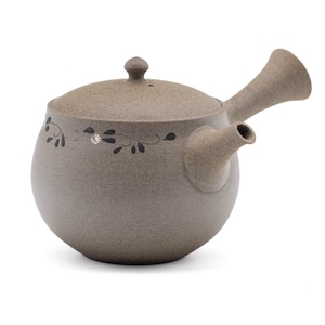 Japanese Kyusu - 都築豊 Tsuzuki Yutaka - Floral Yakishime Tokoname-yaki Teapot - 320ml