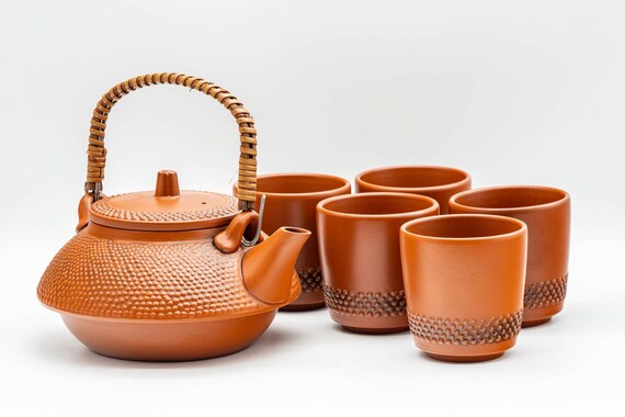 Japanese Tea Set 義仙 Morishita Gisen Tokoname Yaki Debeso Etsy