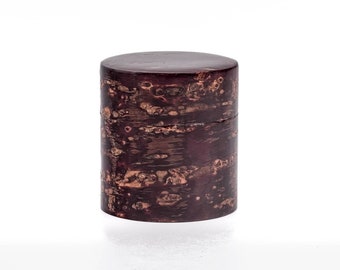 Japanese Chazutsu - 江東堂 Kotodo - Cherry Bark Sakura Wrapped Metal Tea Canister - 100g
