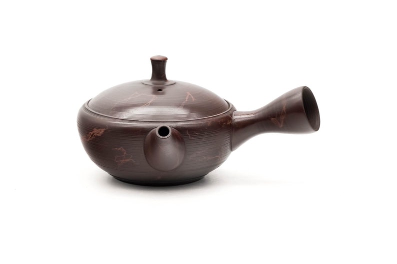 Japanese Kyusu - Gyokuryu Umehara - Benishibori Tokoname Teapot - Thumbnail 2
