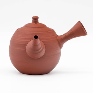 Japanese Kyusu - 村越風月 Murakoshi Fugetsu - Sujihiki Tokoname-yaki Red Shudei Teapot - 250ml