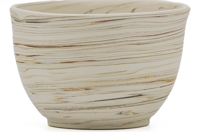 Kenji Kiln Nerikomi Tokoname-yaki Yunomi Teacup - Thumbnail 4