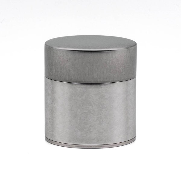 Japanese Chazutsu - 江東堂 Kotodo - Silver Metal Tea Canister - 100g