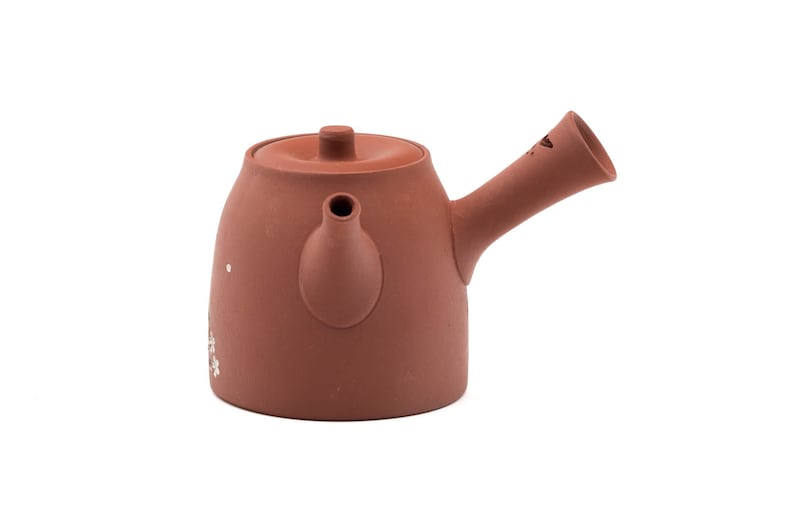 Japanese Kyusu - 都築青峰 Tsuzuki Seihō - Sakura Shudei Tokoname Teapot - 200ml image 3