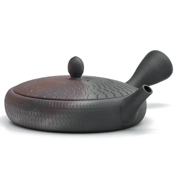 Japanese Kyusu - 玉光 Gyokko Kiln - Wide Flat Kokudei Yōhen Tokoname-yaki Teapot - 100ml