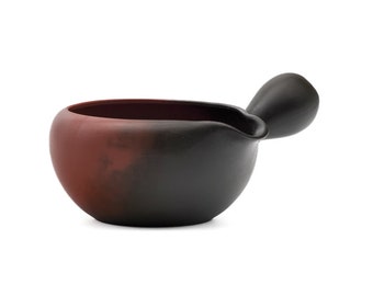 Japanse Yuzamashi - 玉香 Gyokko Kiln - Zwart Rood Yōhen Tokoname-yaki Waterkoeler - 280ml