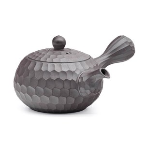 Japanese Kyusu - 森伊呂久 Mori Iroku - Diamond Cut Banko-yaki Teapot - 180ml