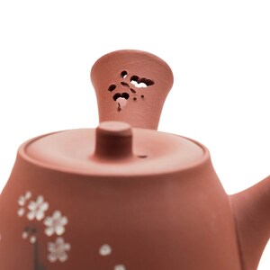 Japanese Kyusu - 都築青峰 Tsuzuki Seihō - Sakura Shudei Tokoname Teapot - 200ml image 8