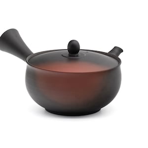 Japanese Kyusu - 岩瀬弘二 Iwase Kōji - Black Red Yōhen Tokoname-yaki Teapot - 250ml
