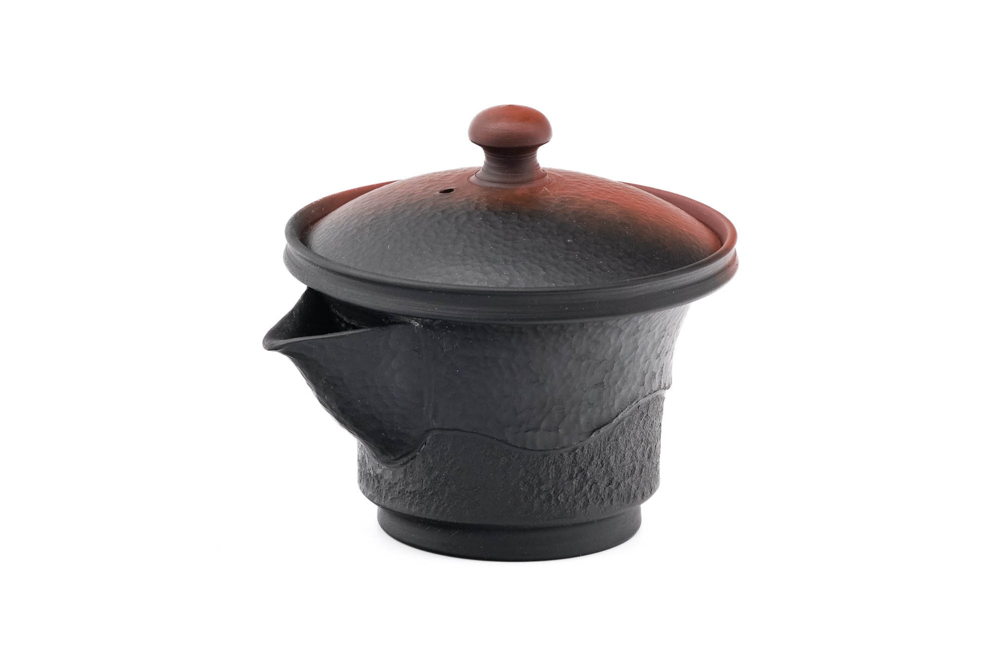 日本の宝品 - 村田益規 Murata Yoshiki - 黒赤曜変常滑焼ハンドルレス