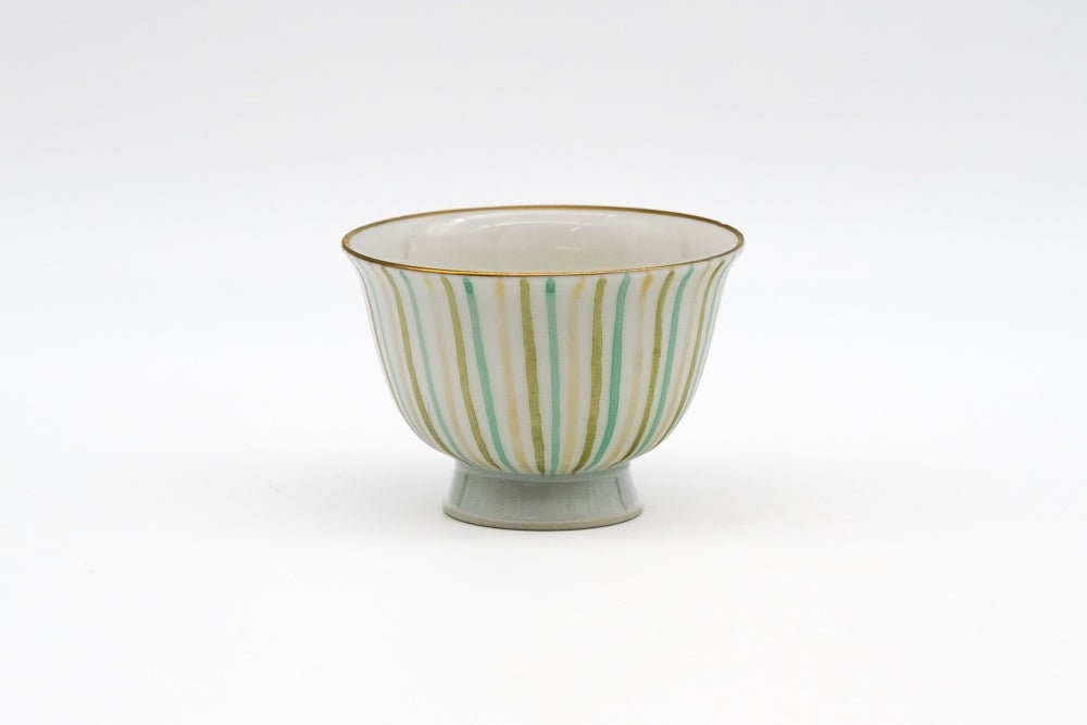 SAKAO✨ Japanese Teacup - 倉元 真佐夫 Kuramoto Masao - Striped Senchawan