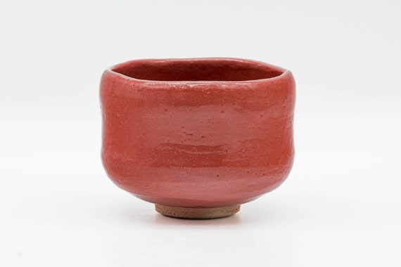 日本の抹茶碗 - 円楽窯 - クラシックレッド赤楽茶碗 - 300ml - Etsy 日本