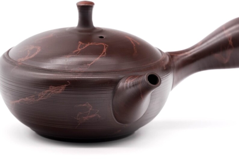Japanese Kyusu - Gyokuryu Umehara - Benishibori Tokoname Teapot - Thumbnail 3