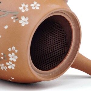 Japanese Kyusu - 都築青峰 Tsuzuki Seihō - Sakura Shudei Tokoname Teapot - 200ml image 7
