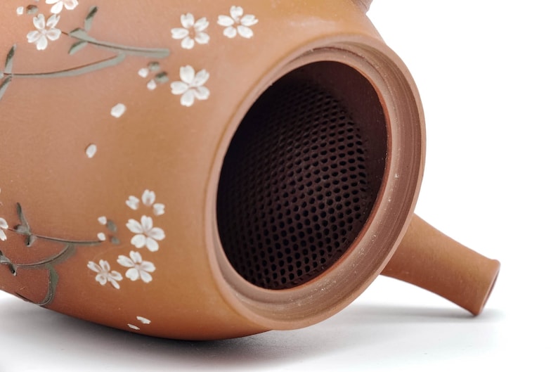 Japanese Kyusu - 都築青峰 Tsuzuki Seihō - Sakura Shudei Tokoname Teapot - 200ml image 7