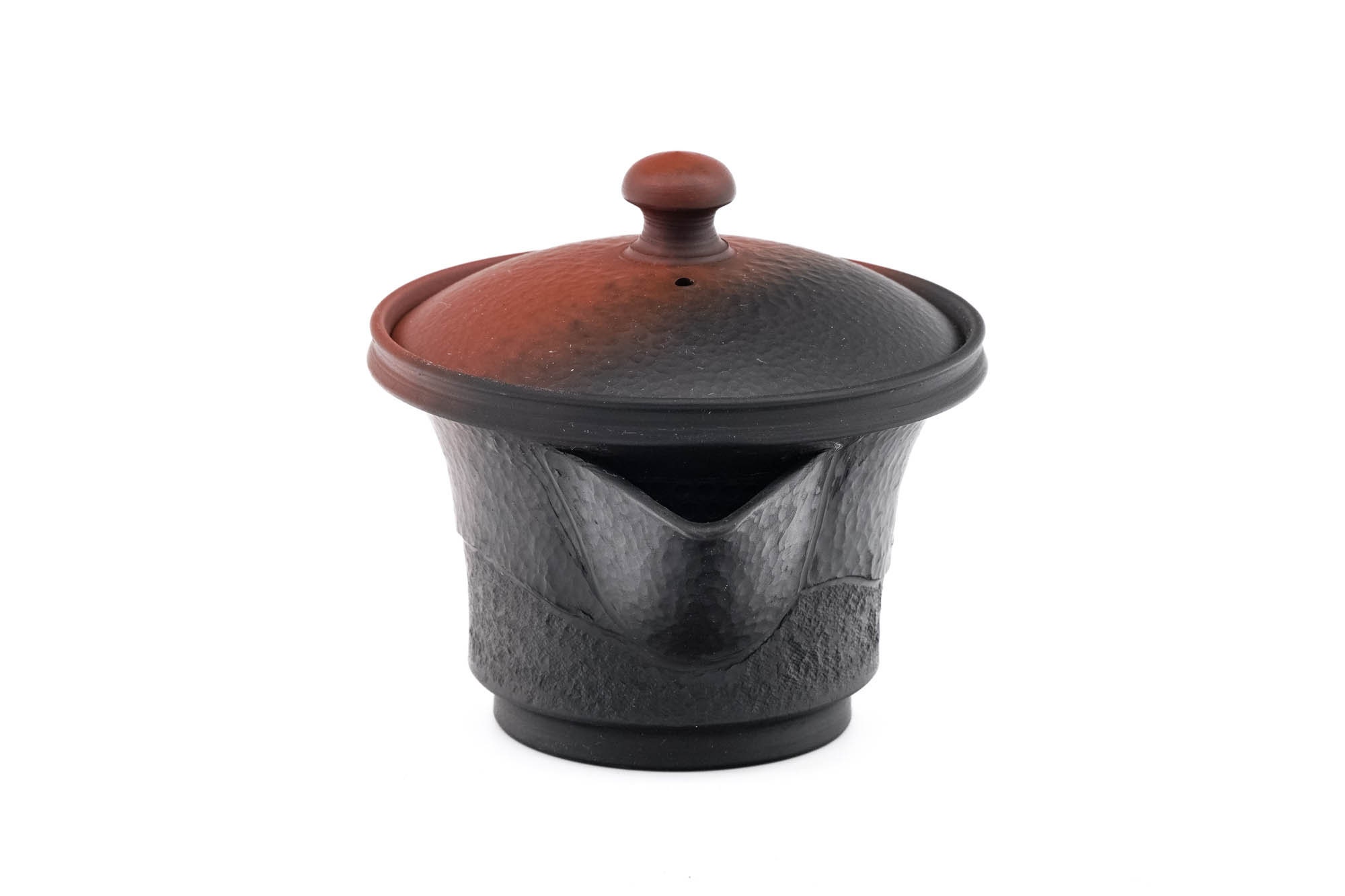 日本の宝品 - 村田益規 Murata Yoshiki - 黒赤曜変常滑焼ハンドルレス