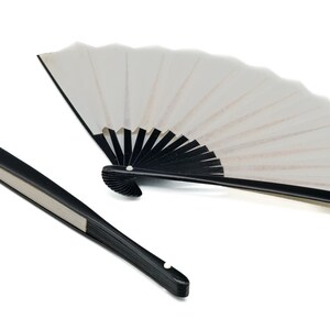 Japanese Tea Fan - Black Lacquer Cha Sensu