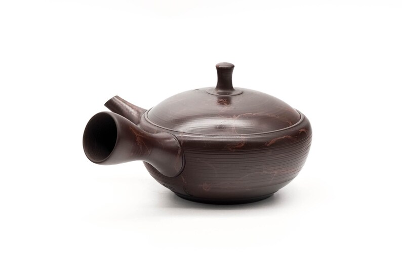 Japanese Kyusu - Gyokuryu Umehara - Benishibori Tokoname Teapot - Thumbnail 5