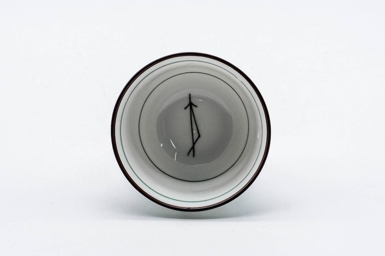 Japanese Teacup - White Porcelain Pine Needle Mino-yaki Yunomi - Thumbnail 4