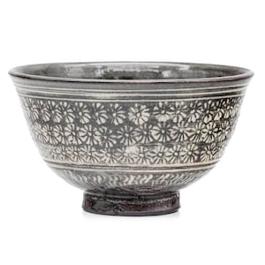 Japanese Matcha Bowl - 中村与平 Yohei Nakamura - Hakeme Mishima Kyo-yaki Chawan - 250ml
