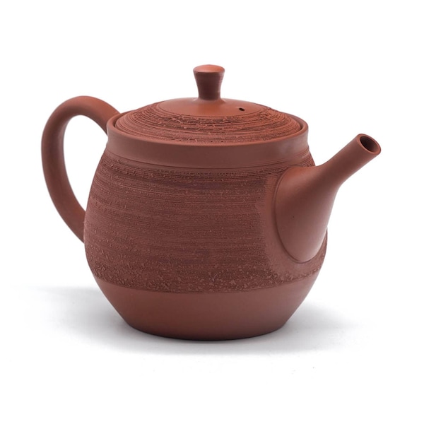 Japanese Kyusu - 玉光 Gyokko Kiln - Matsugawa Textured Tokoname-yaki Rear-Handled Teapot - 250ml