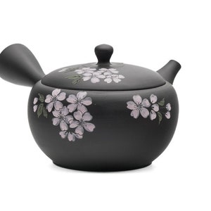 Japanese Kyusu - 玉光 Gyokko Kiln - Pink Sakura Kokudei Tokoname Teapot - 270ml