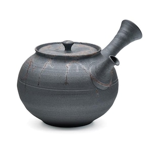 Japanese Kyusu - 藤田徳太 Fujita Tokuta - Grey Mogake Tokoname Teapot - 300ml