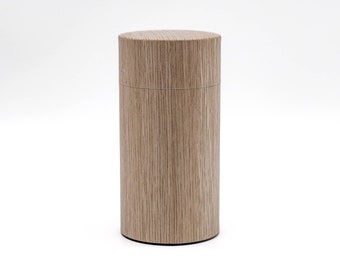 Japanese Chazutsu - 江東堂 Kotodo - Natural Wood Oak Wrapped Metal Tea Canister - 200g