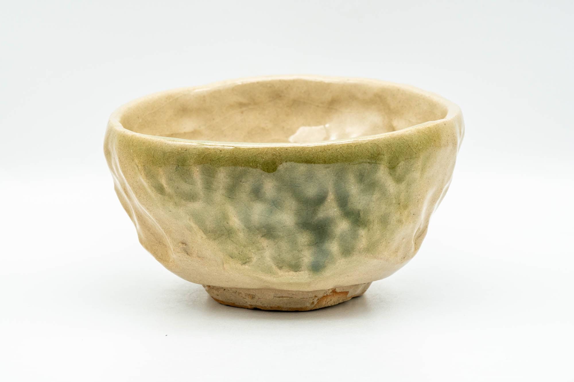 Japanese Matcha Bowl Beige Green Hand-formed Wabi-Sabi | Etsy