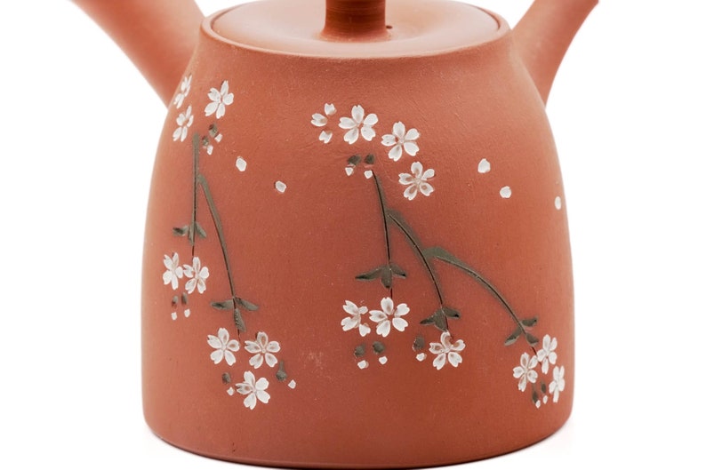 Japanese Kyusu - 都築青峰 Tsuzuki Seihō - Sakura Shudei Tokoname Teapot - 200ml image 9