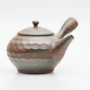 Japanese Kyusu - 小西研二 Konishi Kenji - 友仙 Yusen - Nerikomi Tokoname-yaki Teapot - 225ml