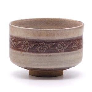 Japanese Matcha Bowl - Brown Striped Hantsutsu-gata Chawan - 400ml