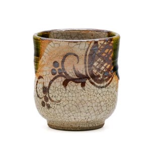 Japanese Teacup - 加藤裕重 Hiroshige Katō - Classic Oribe yunomi - 210ml