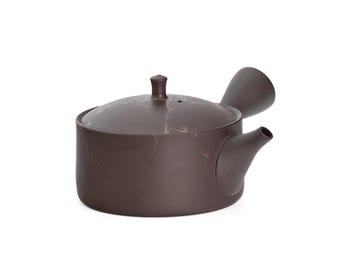 Kyusu Japonês - 玉光 Forno Gyokko - Bule Benishibori Marrom Tokoname-yaki - 200ml