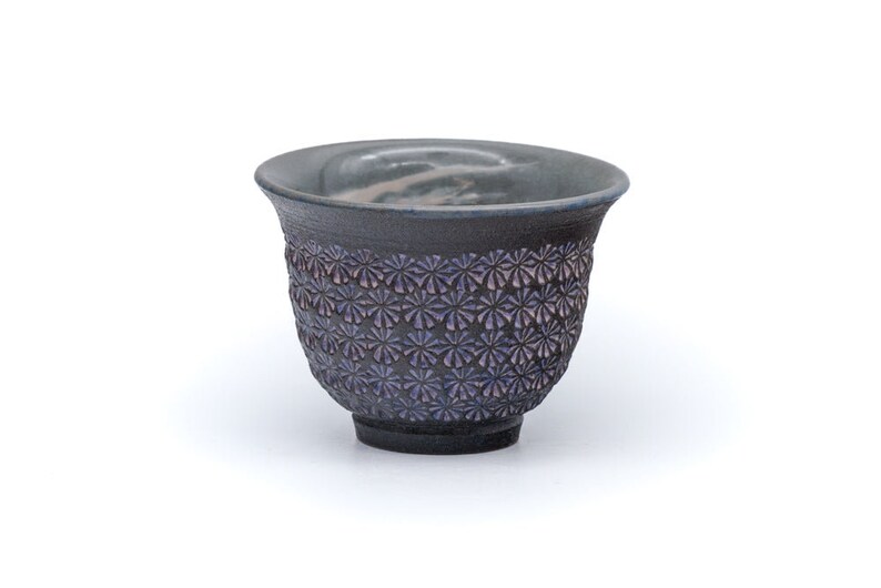Igura Toshiya Ao-Mishima Kiyomizu Yunomi Teacup