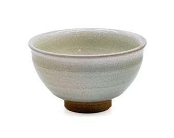 日本の抹茶茶碗 - 翠華園 Suikaen - 華ピンク花ガラス注ぐ茶わん